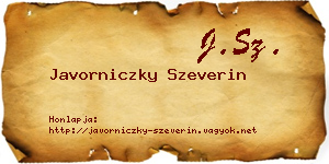 Javorniczky Szeverin névjegykártya