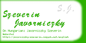 szeverin javorniczky business card